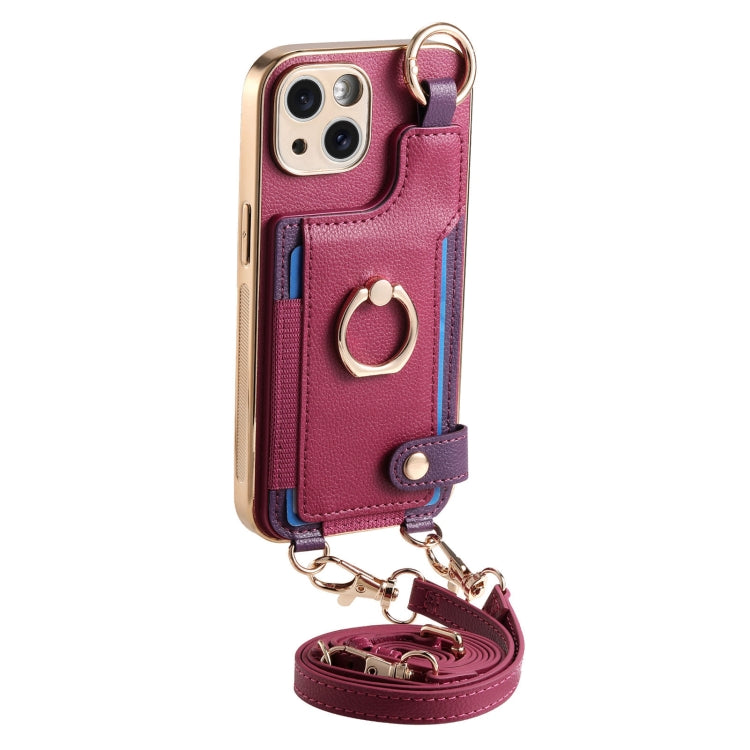 Fashion Ring Card Bag Phone Case with Hang Loop, Series 3