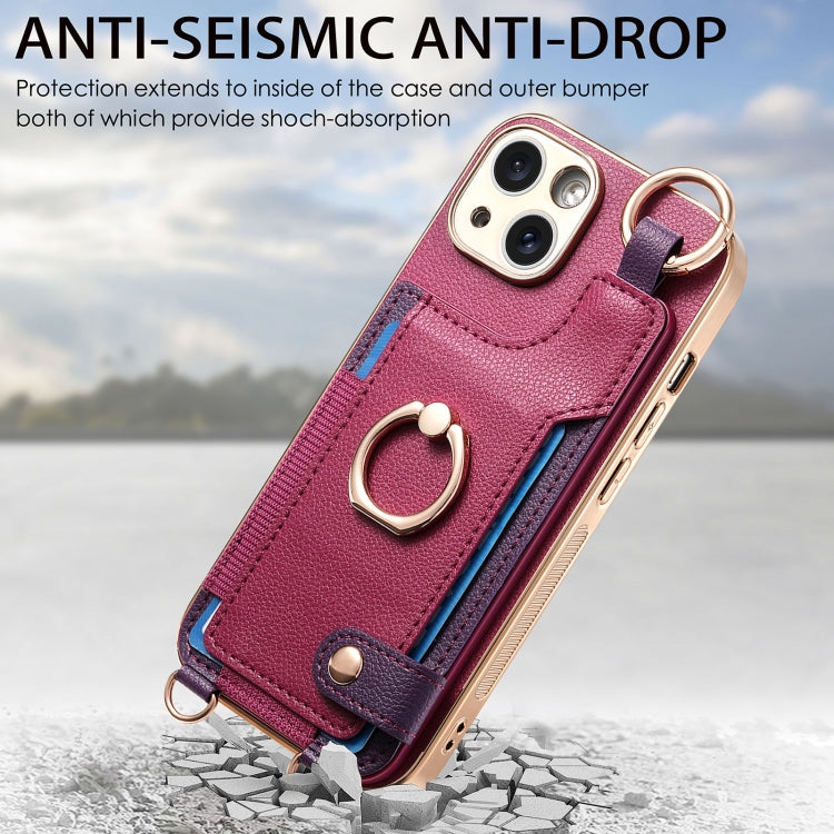 Fashion Ring Card Bag Phone Case with Hang Loop, Series 3