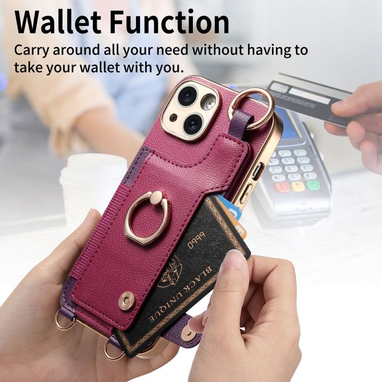 Fashion Ring Card Bag Phone Case with Hang Loop, Series 1