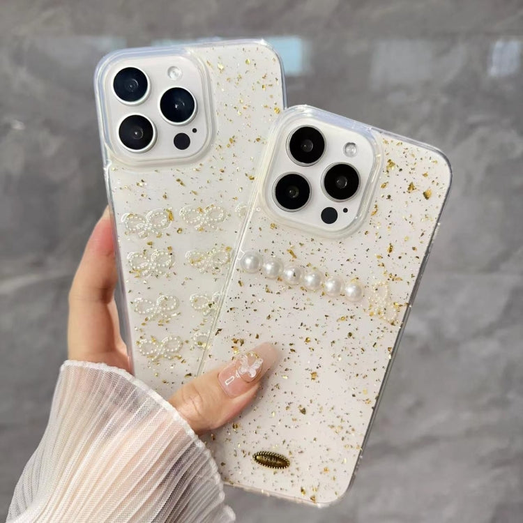 Gold Foil Pearl Bow TPU Phone Case, Series 2