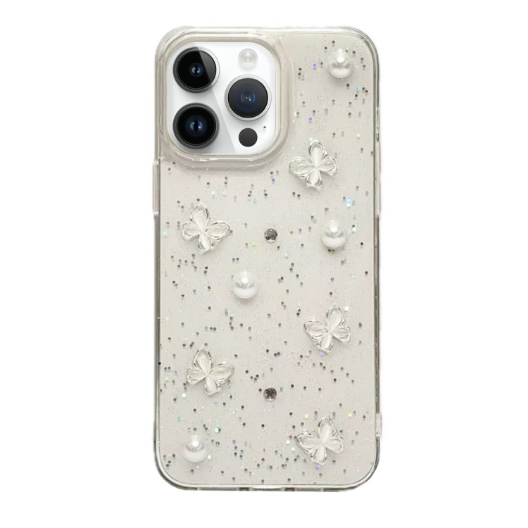 Glitter Pearl Butterfly TPU Phone Case