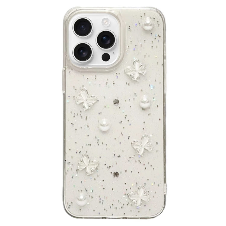 Glitter Pearl Butterfly TPU Phone Case