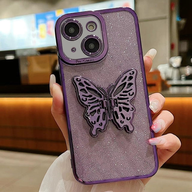 Electroplated Glitter 3D Butterfly TPU Phone Case, Series 4