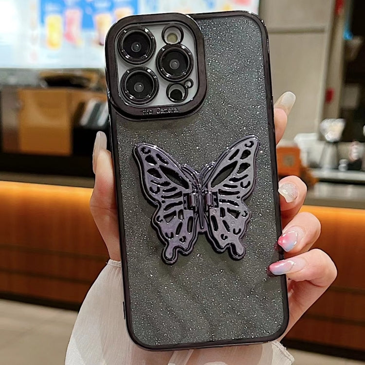 Electroplated Glitter 3D Butterfly TPU Phone Case, Series 5