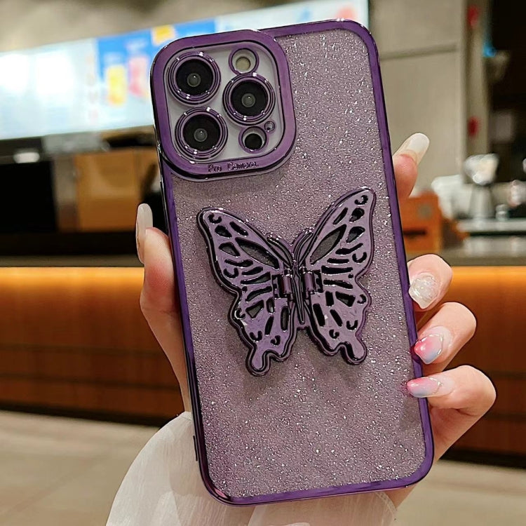 Electroplated Glitter 3D Butterfly TPU Phone Case, Series 3