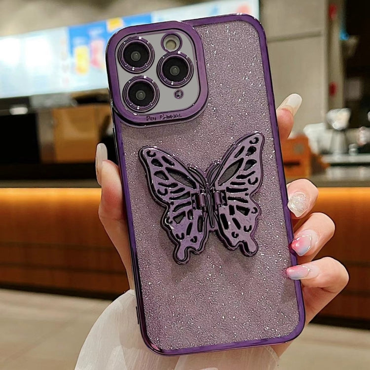 Electroplated Glitter 3D Butterfly TPU Phone Case, Series 3