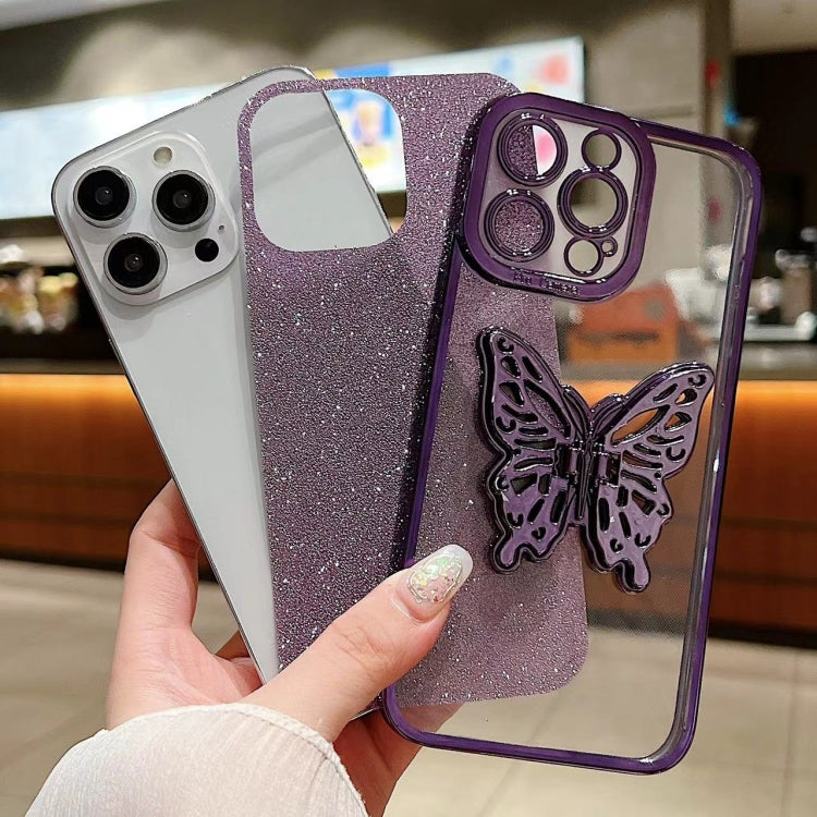 Electroplated Glitter 3D Butterfly TPU Phone Case, Series 3