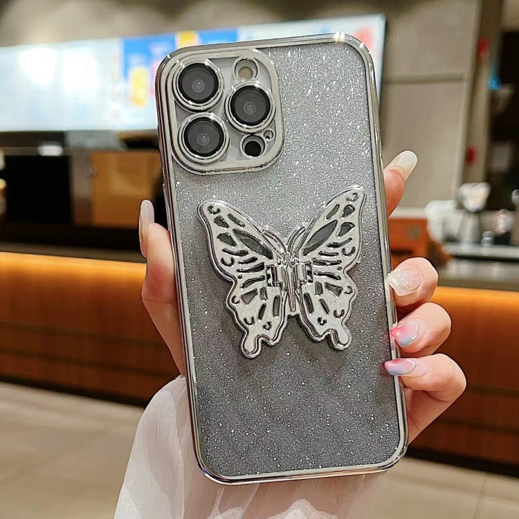 Electroplated Gradient Glitter 3D Butterfly TPU Phone Case, Series 4