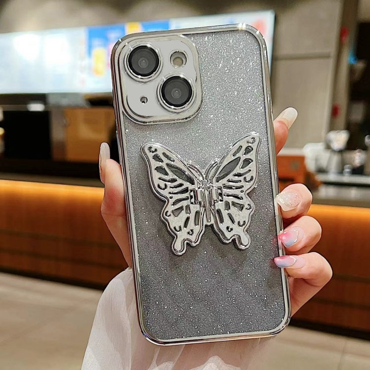 Electroplated Gradient Glitter 3D Butterfly TPU Phone Case, Series 3