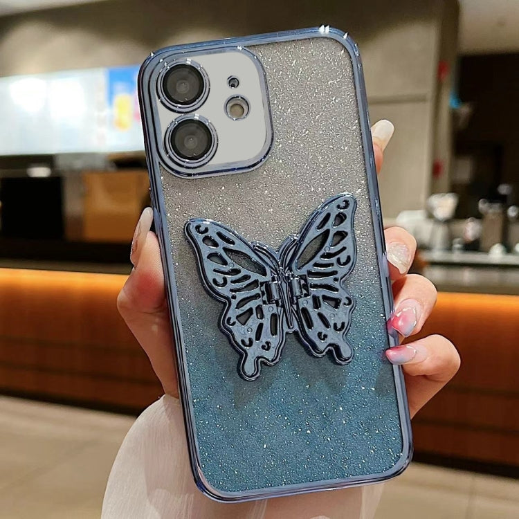 Electroplated Gradient Glitter 3D Butterfly TPU Phone Case, Series 5