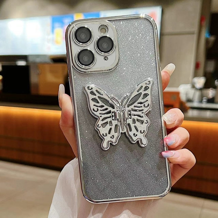 Electroplated Gradient Glitter 3D Butterfly TPU Phone Case, Series 3