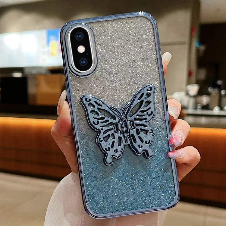 Electroplated Gradient Glitter 3D Butterfly TPU Phone Case, Series 3