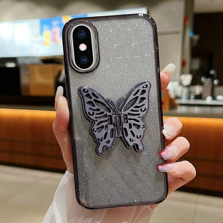 Electroplated Gradient Glitter 3D Butterfly TPU Phone Case, Series 3