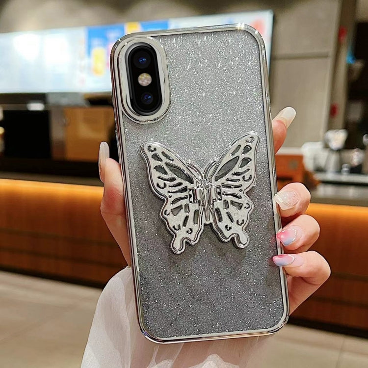 Electroplated Gradient Glitter 3D Butterfly TPU Phone Case, Series 2