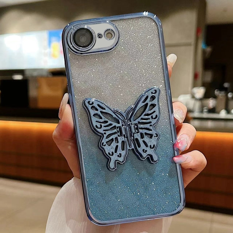 Electroplated Gradient Glitter 3D Butterfly TPU Phone Case, Series 1