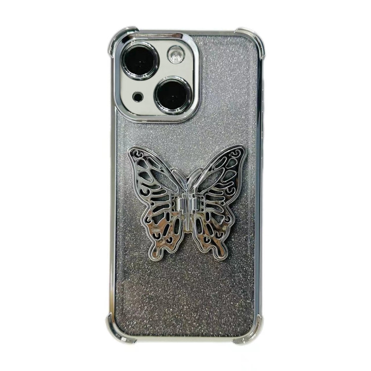 Electroplated Glitter 3D Butterfly Four-corner Shockproof TPU Phone Case, Series 4