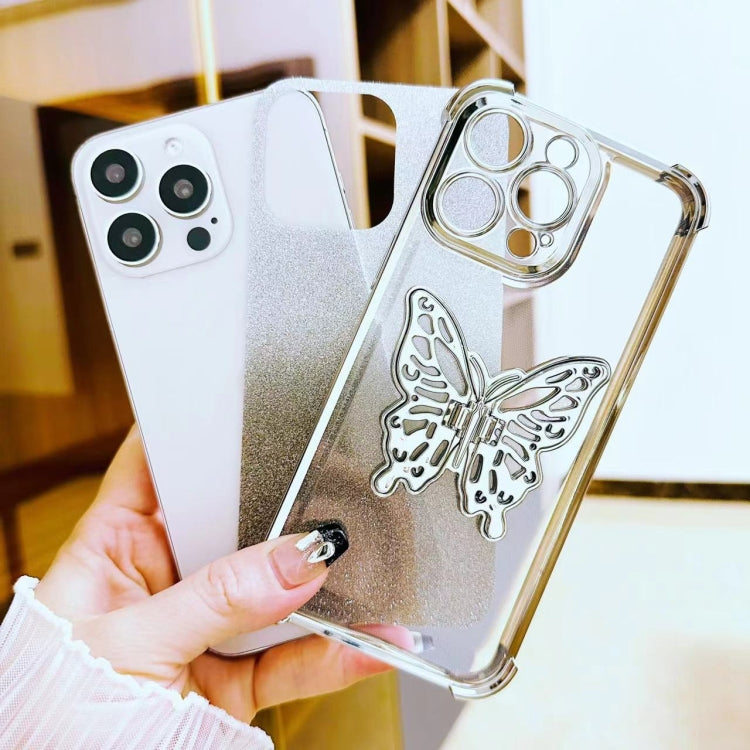 Electroplated Glitter 3D Butterfly Four-corner Shockproof TPU Phone Case, Series 4