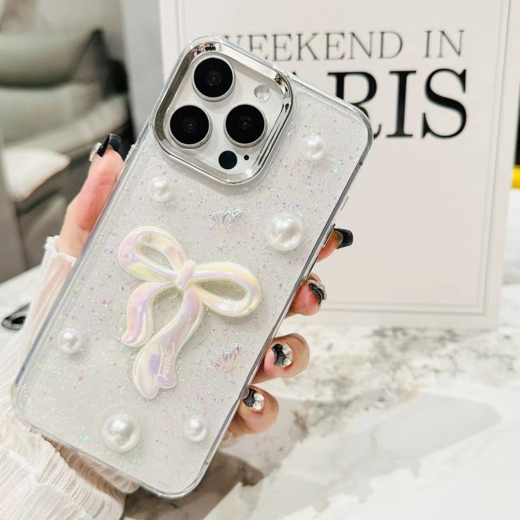 3D Bow Pearl Love Flower TPU Phone Case, For iPhone 12 Pro Max, For iPhone 12 Pro