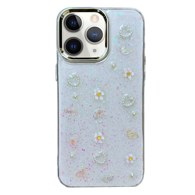 3D Bow Pearl Love Flower TPU Phone Case, For iPhone 12 Pro Max, For iPhone 12 Pro