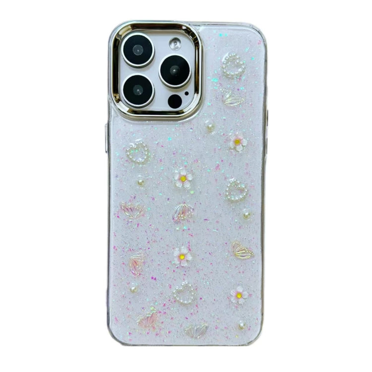 3D Bow Pearl Love Flower TPU Phone Case, For iPhone 16 Pro Max, For iPhone 16 Pro, For iPhone 16 Plus, For iPhone 16, For iPhone 15 Pro Max, For iPhone 15 Pro, For iPhone 15 Plus, For iPhone 15, For iPhone 14 Plus, For iPhone 14, For iPhone 14 Pro