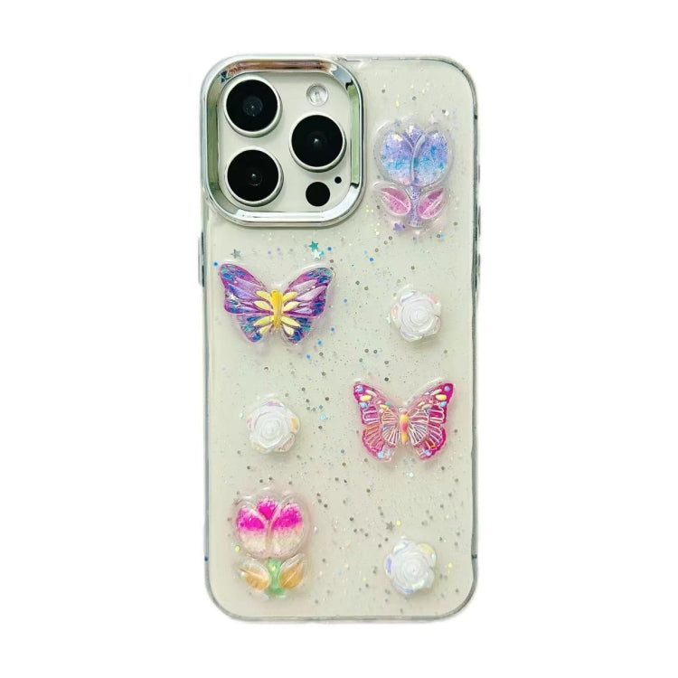 3D Colorful Crystal Butterfly TPU Phone Case, For iPhone 16 Pro Max, For iPhone 16 Pro, For iPhone 16 Plus, For iPhone 16, For iPhone 15 Pro Max, For iPhone 15 Pro, For iPhone 15 Plus, For iPhone 15, For iPhone 14 Plus, For iPhone 14, For iPhone 14 Pro