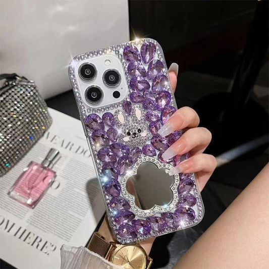 Diamond Mirror Bunny Handmade PC Phone Case, Series 2