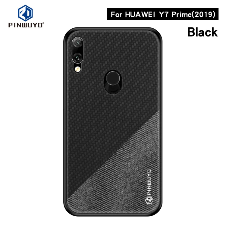 PINWUYO Honors Series Shockproof PC + TPU Protective Case for HUAWEI Y7 2019(Fingerprint hole）/ Y7 Prime 2019