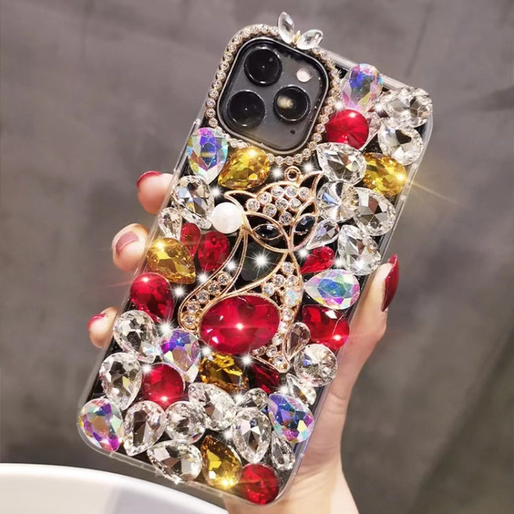 Handmade Bling Rhinestone Gemstone Fox PC Phone Case, Series 1