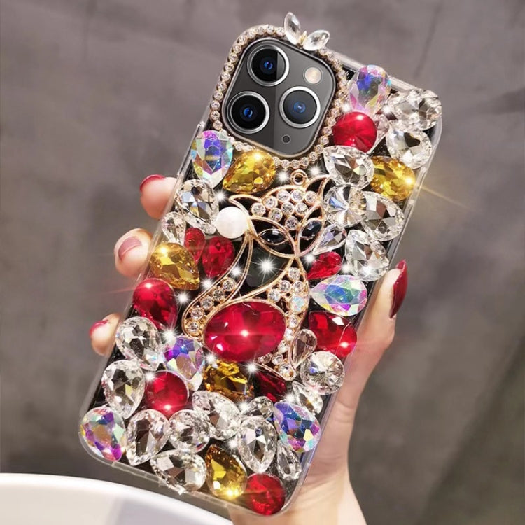 Handmade Bling Rhinestone Gemstone Fox PC Phone Case, Series 2