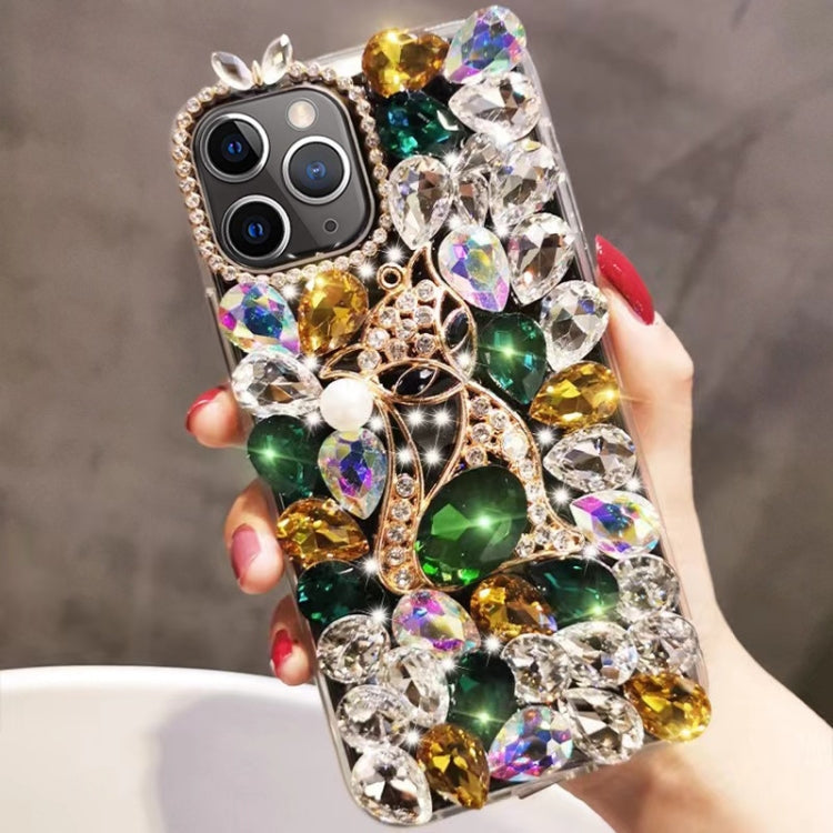 Handmade Bling Rhinestone Gemstone Fox PC Phone Case, Series 3