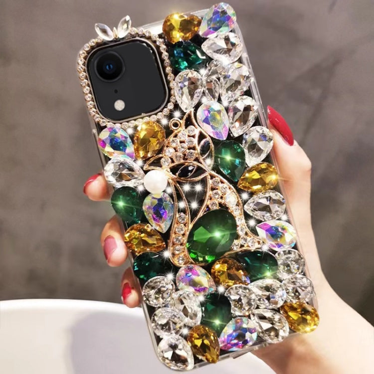 Handmade Bling Rhinestone Gemstone Fox PC Phone Case, Series 1