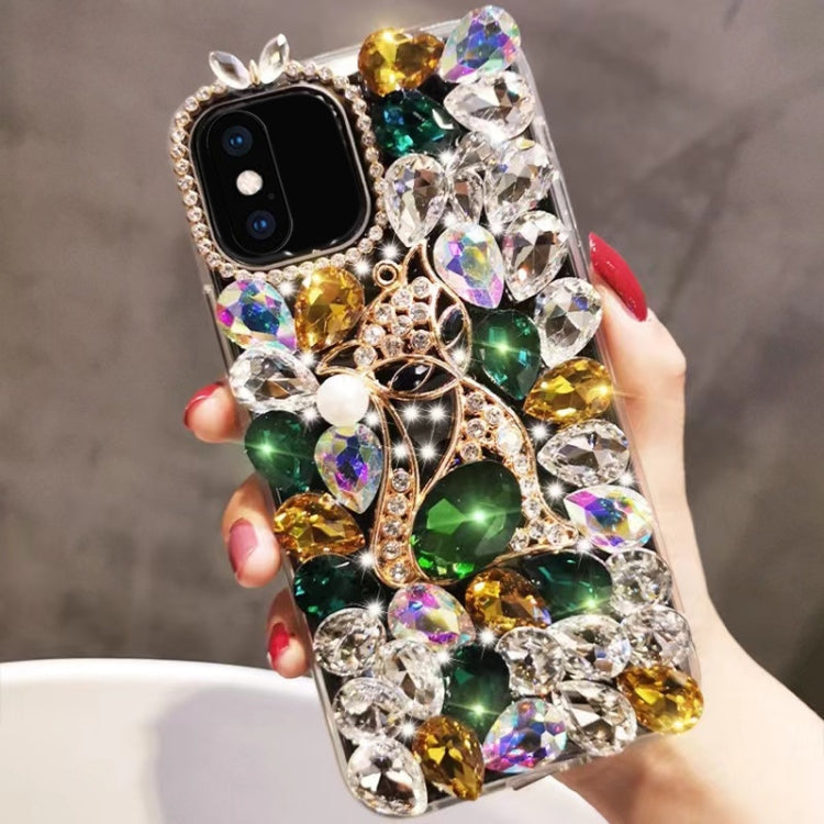 Handmade Bling Rhinestone Gemstone Fox PC Phone Case, Series 3