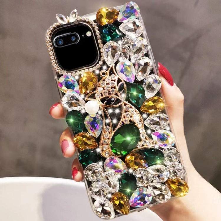 Handmade Bling Rhinestone Gemstone Fox PC Phone Case, Series 4