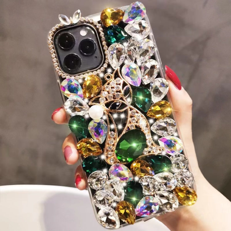 Handmade Bling Rhinestone Gemstone Fox PC Phone Case, Series 3