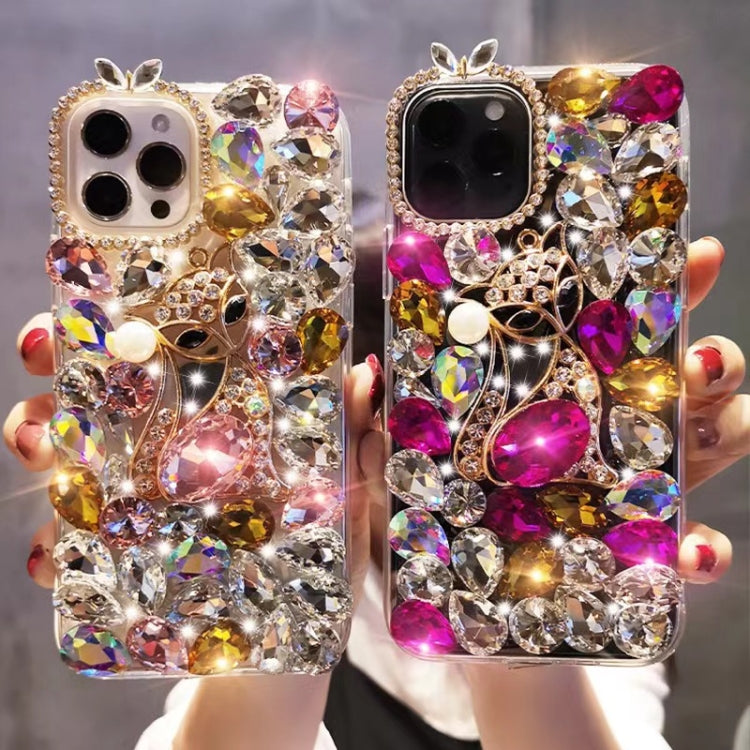 Handmade Bling Rhinestone Gemstone Fox PC Phone Case, Series 1