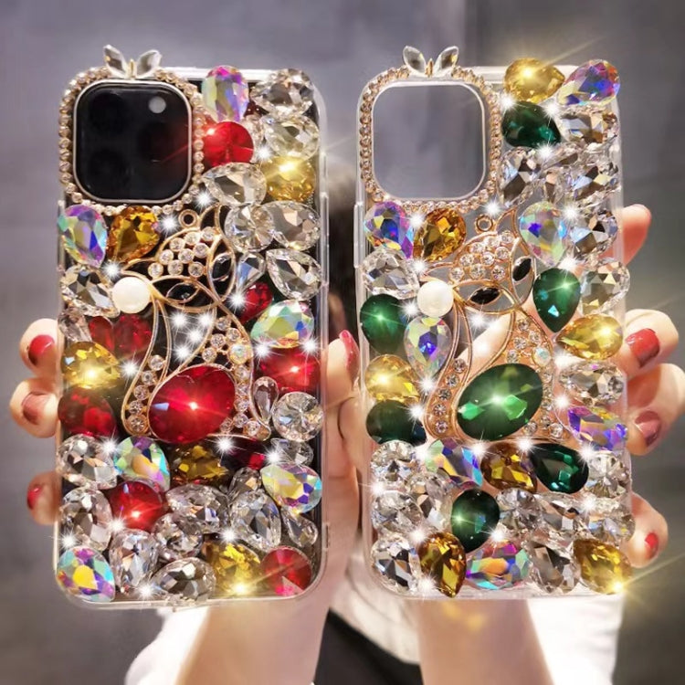 Handmade Bling Rhinestone Gemstone Fox PC Phone Case, Series 1