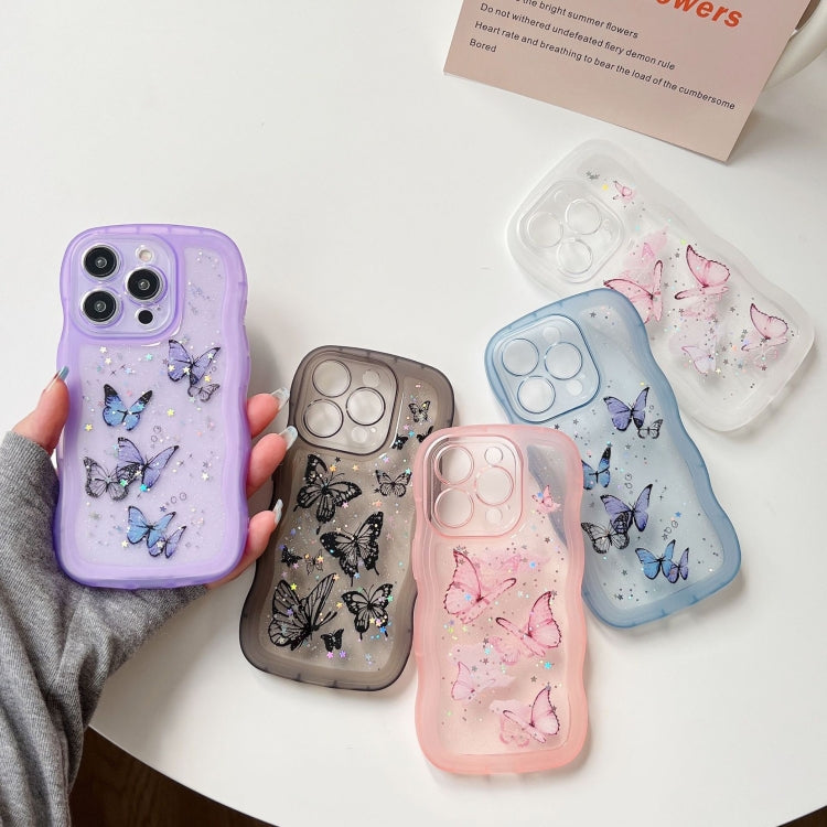 Wave Edge Butterfly TPU Hybrid PC Phone Case, Series 1