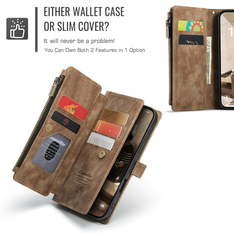 CaseMe C30 Card Slots Zipper Wallet Leather Phone Case