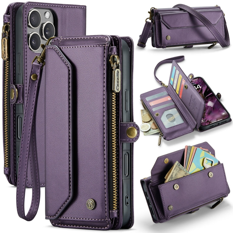 CaseMe C36 Card Slots Zipper Wallet RFID Anti-theft Leather Phone Case