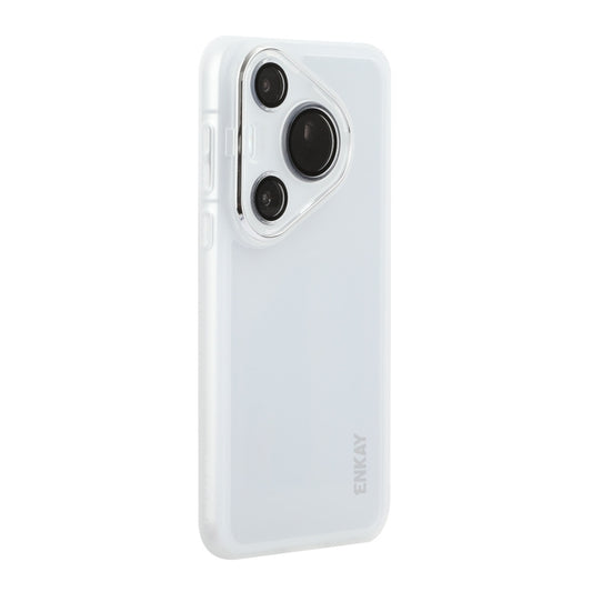 ENKAY Hat-Prince Translucent Matte TPU Phone Case with Lens Film