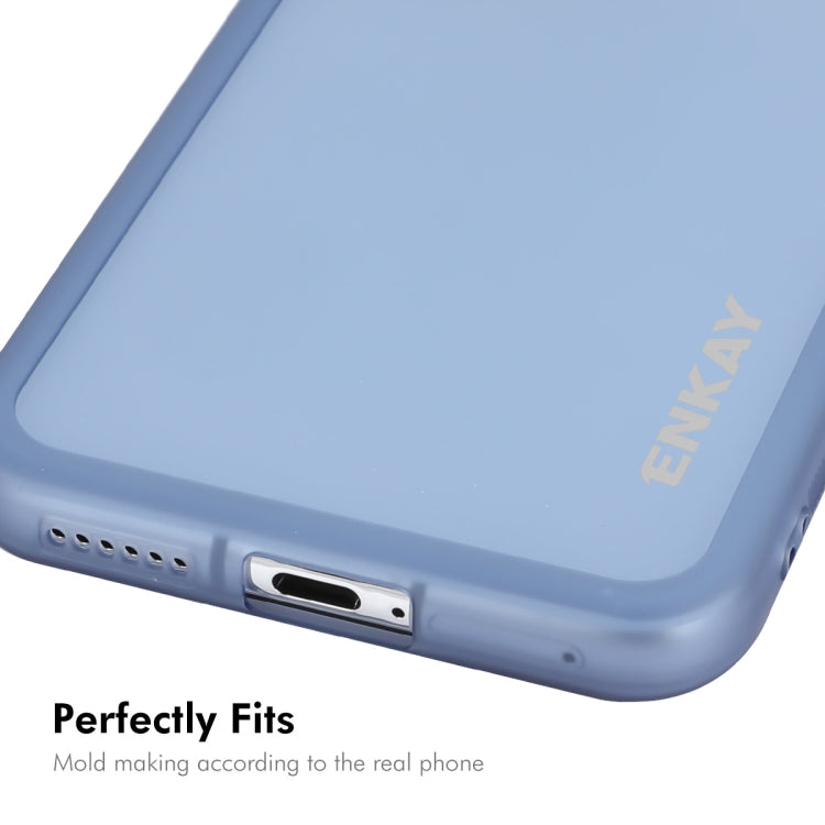 ENKAY Hat-Prince Translucent Matte TPU Phone Case with Lens Film