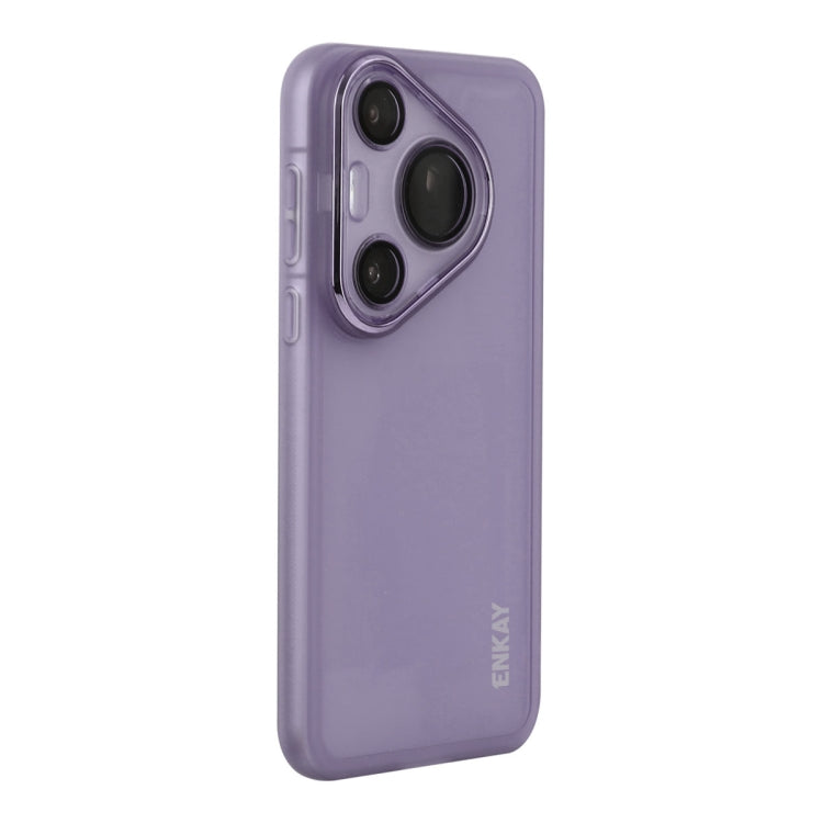 ENKAY Hat-Prince Translucent Matte TPU Phone Case with Lens Film