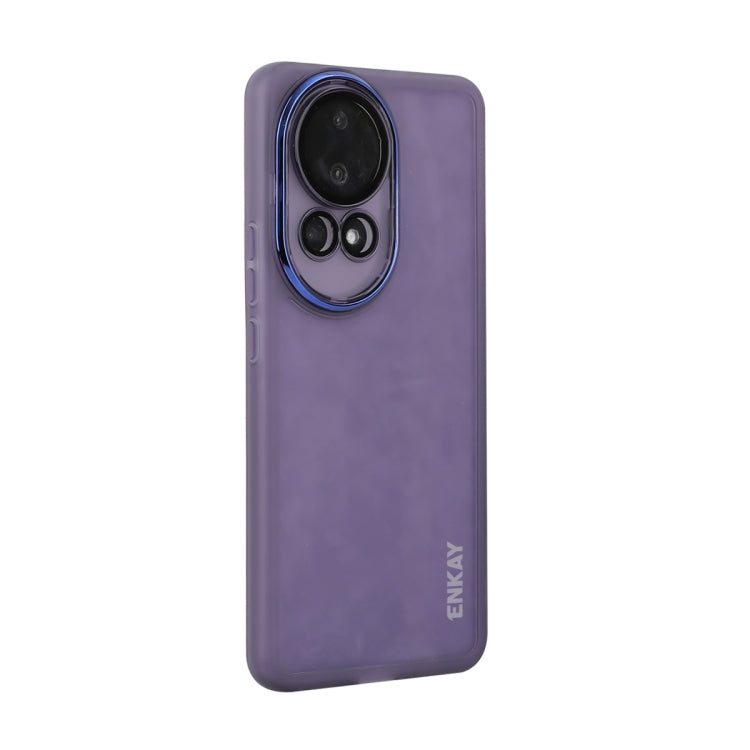 ENKAY Hat-Prince Translucent Matte TPU Phone Case with Lens Film