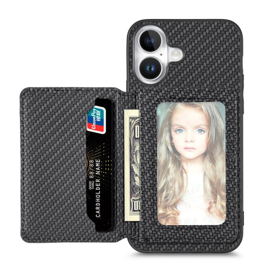 Carbon Fiber Magnetic Card Wallet RFID Blocking Phone Case