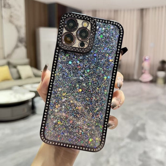 Diamond Glitter Sequins TPU Phone Case, For iPhone 16 Pro Max, For iPhone 16 Pro, For iPhone 16 Plus, For iPhone 16, For iPhone 15 Pro Max, For iPhone 15 Pro