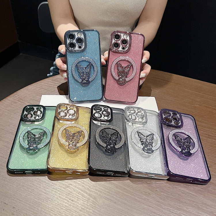 Plating Glitter Butterfly Holder Phone Case, Series 1