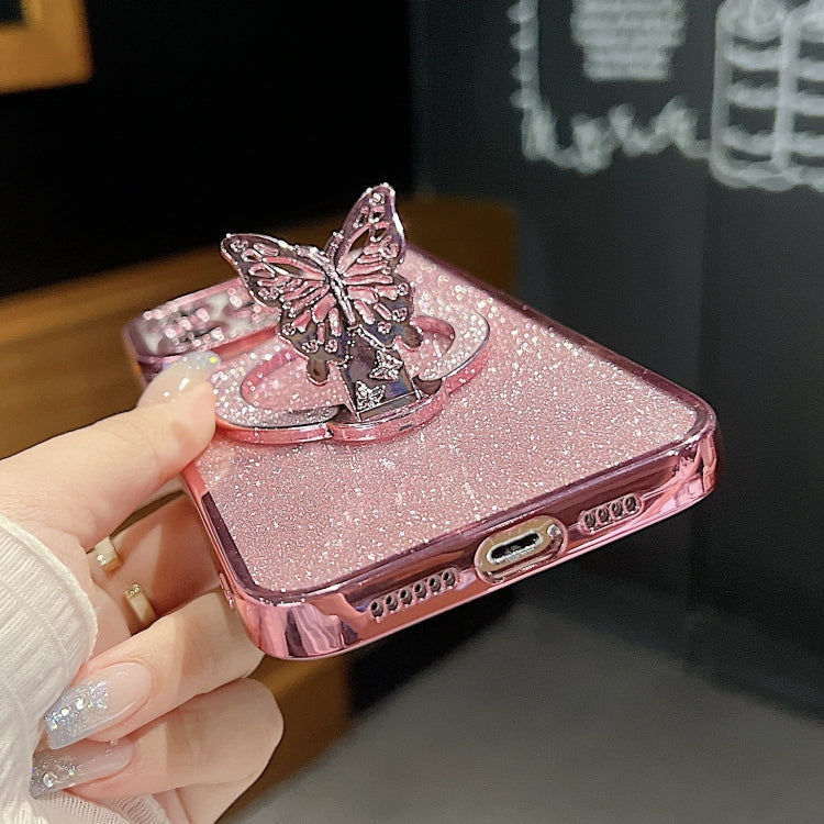 Plating Glitter Butterfly Holder Phone Case, Series 1