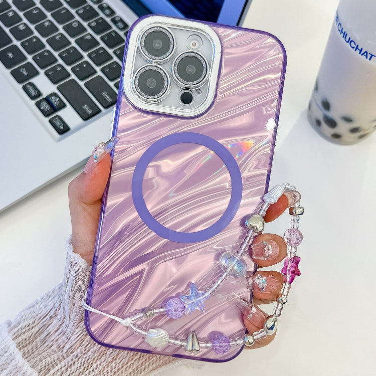 Plating Texture Wristband MagSafe TPU Phone Case with Glitter Lens Film, Series 13