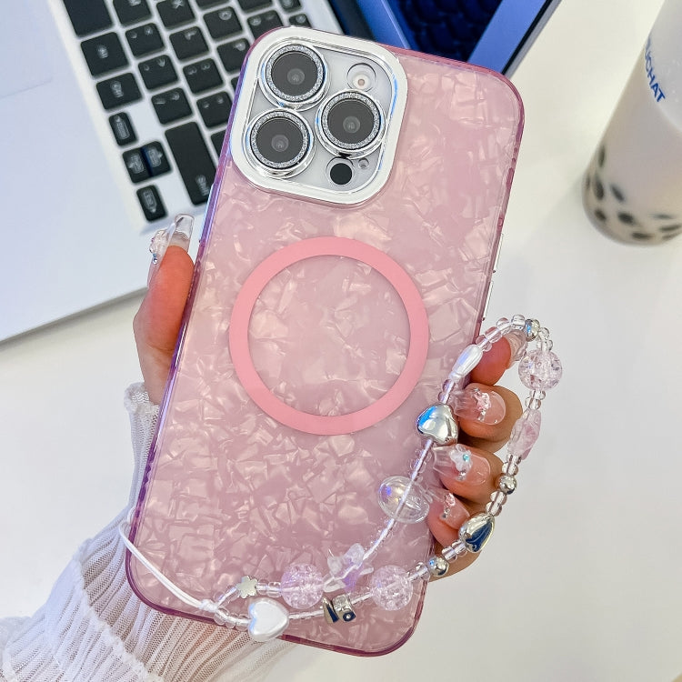 Plating Texture Wristband MagSafe TPU Phone Case with Glitter Lens Film, Series 13