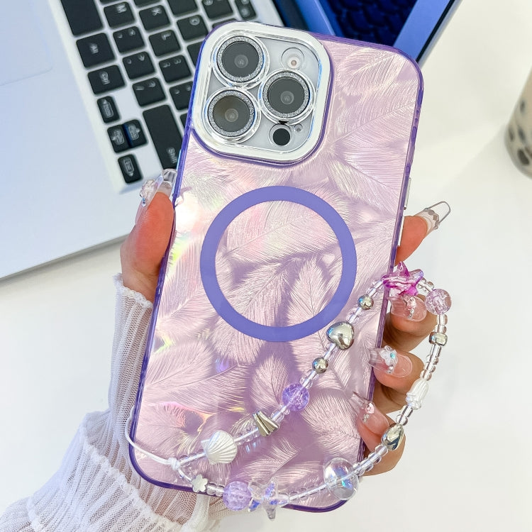 Plating Texture Wristband MagSafe TPU Phone Case with Glitter Lens Film, Series 13